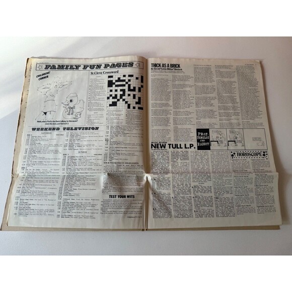Jethro Tull Thick As A Brick LP 1972 White Label DJ Promo MS 2072 VG Newspaper - Picture 7 of 16